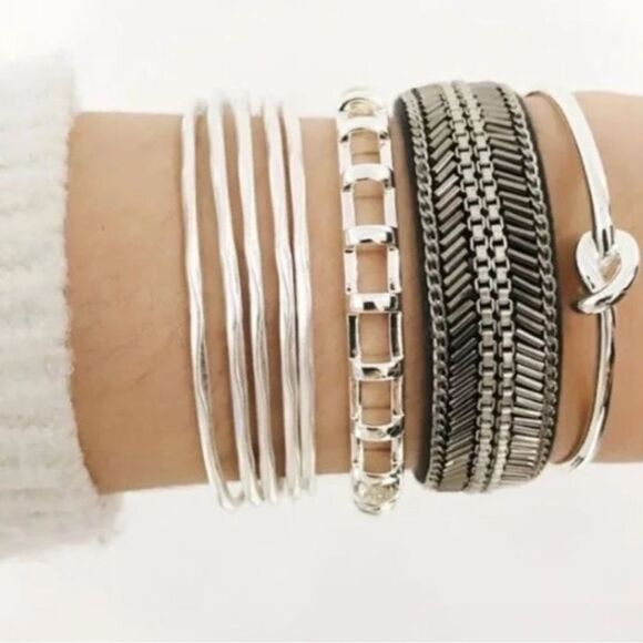 Stella & Dot Silver Cage Cuff Bracelet - Picture 6 of 7